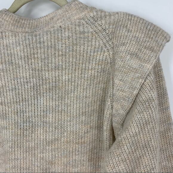Vero Moda Paddy Birch Balloon Sleeve Sweater Women’s Size XS Knit Pullover Beige - Picture 3 of 10